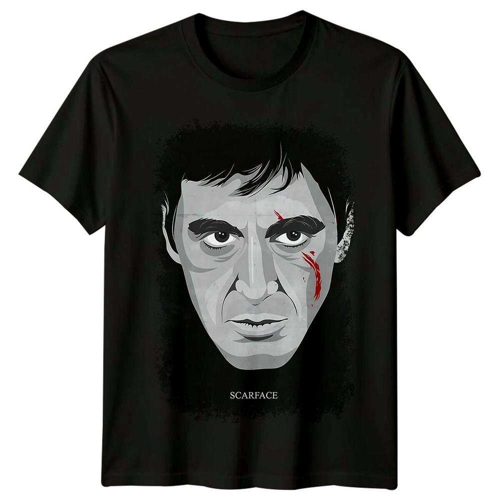 

Лицо со шрамом (1983) Футболка в стиле кинопостера, футболка в стиле ретро-триллера, унисекс XL