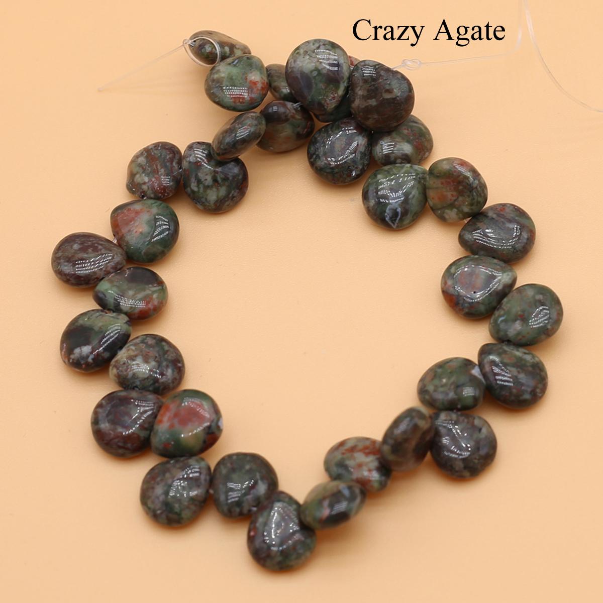 

Намистини з натурального каменю з горизонтальним отвором, ручної роботи, 32 шт./нитка, кришталевий агат у формі краплі, вільні розпірні намистини для виготовлення ювелірних виробів Аксесуари своїми руками 10x12 мм 32Pcs/Strand,10x12mm