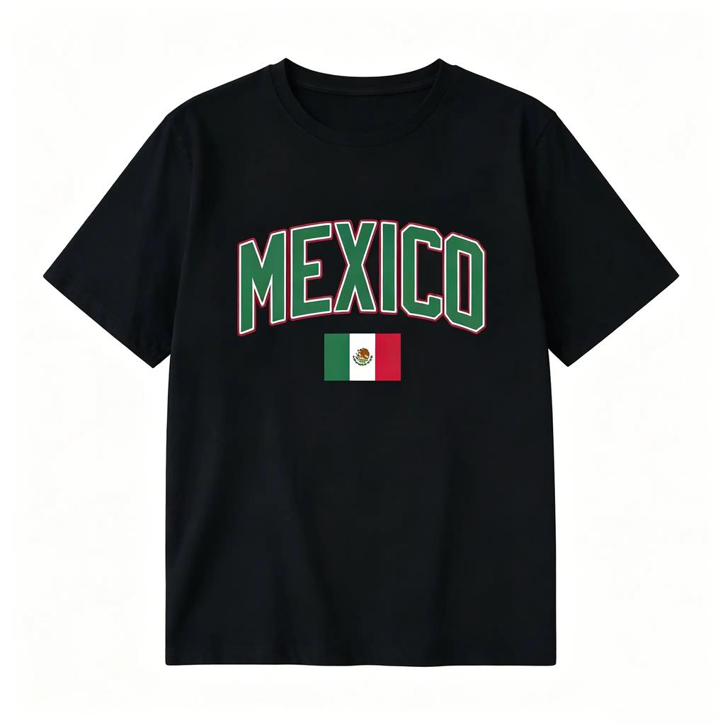 Men's Vintage Mexico Flag Graphic T-Shirt, Retro Casual Short Sleeve Design for Hispanic Pride, Soft Breathable Fabric