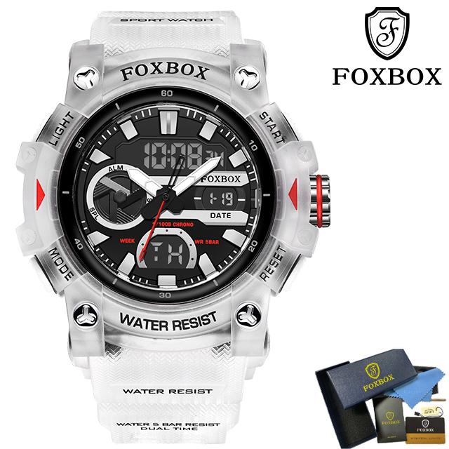 FOXBOX Military Digital Watch for Men Outdoor Mens Sport Watches Clock 50M Waterproof Luminous Chronograph Electronic Wristwatch