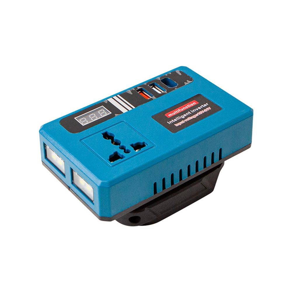With LED Work Light Battery Power Inverter for Makita 18V Battery Battery Inverter Adapter