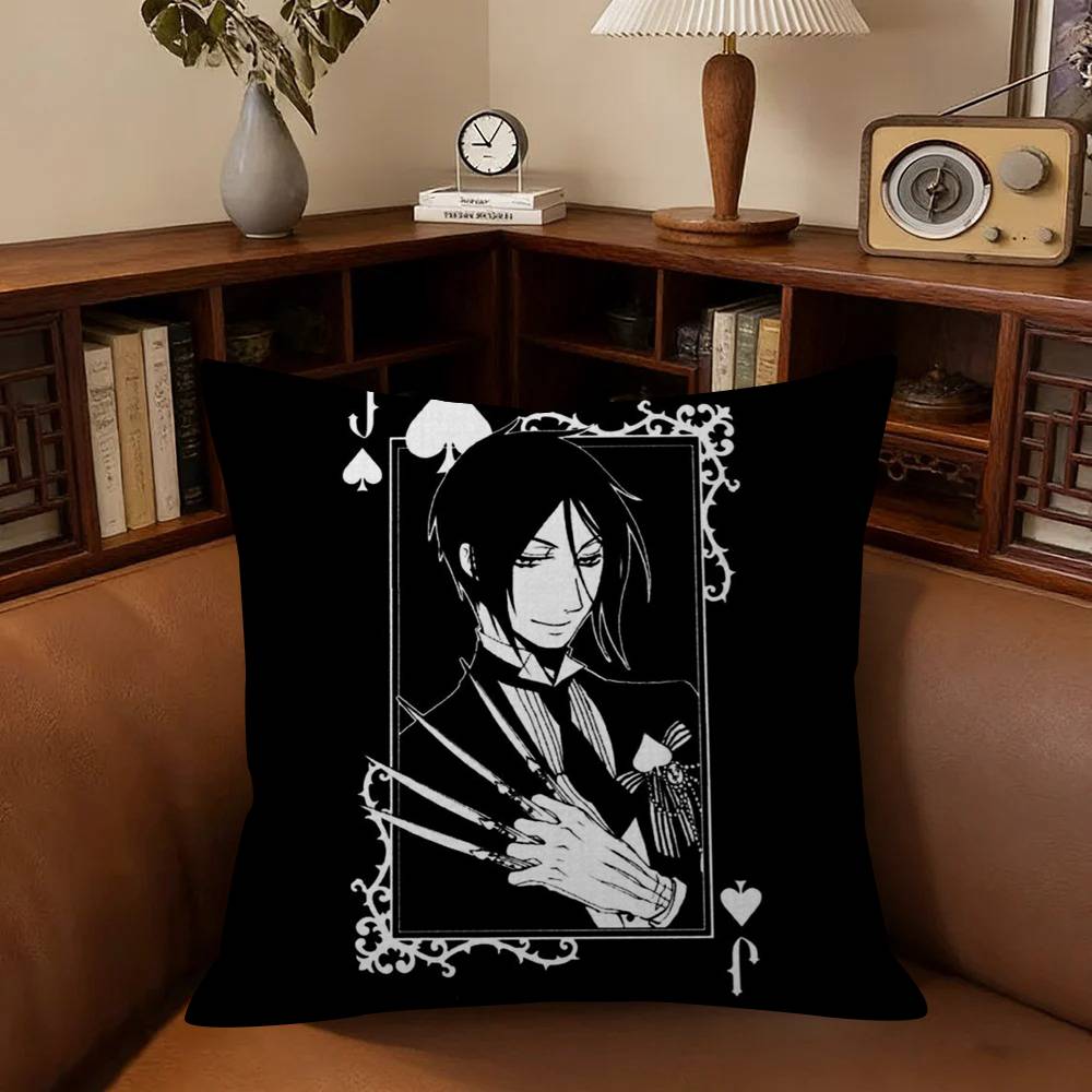 Anime B-Black B-Butler Cushion Pillow Cushion Cover Pillowcase Living Room Sofa Home Decor
