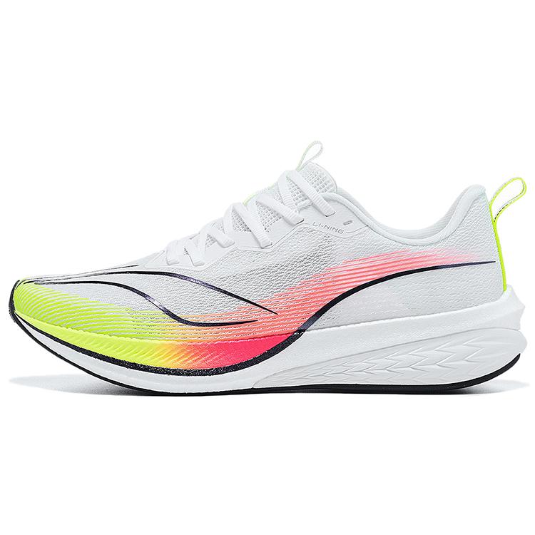 New LiNing Red Hare 6 Pro Cushioning, Slip Resistant, And Abrasion Resistant Low Top Marathon Running Shoes Men's White ARMT013-1