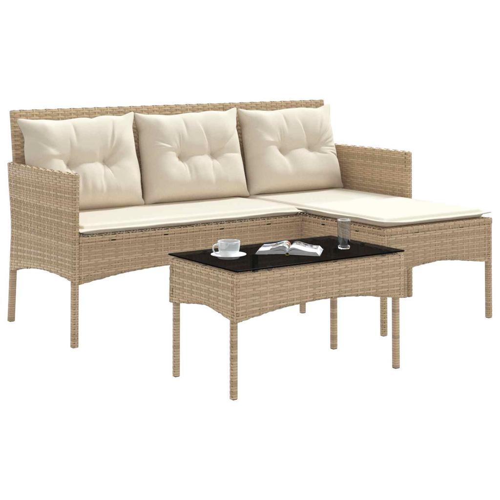 Garden Sofa Set 2 pcs. Poly Rattan