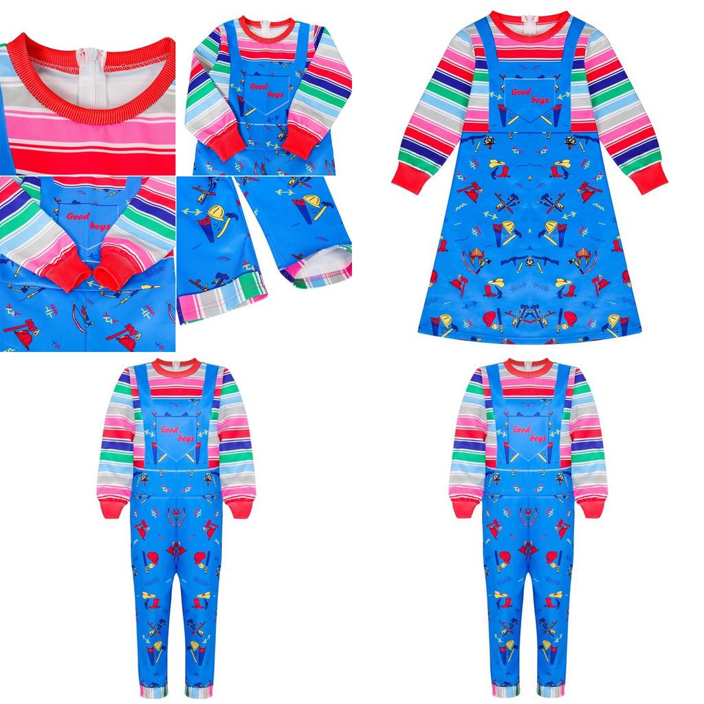 Eye-catching Child's Play Licensed Chucky Costume For Boys And Girls Fun