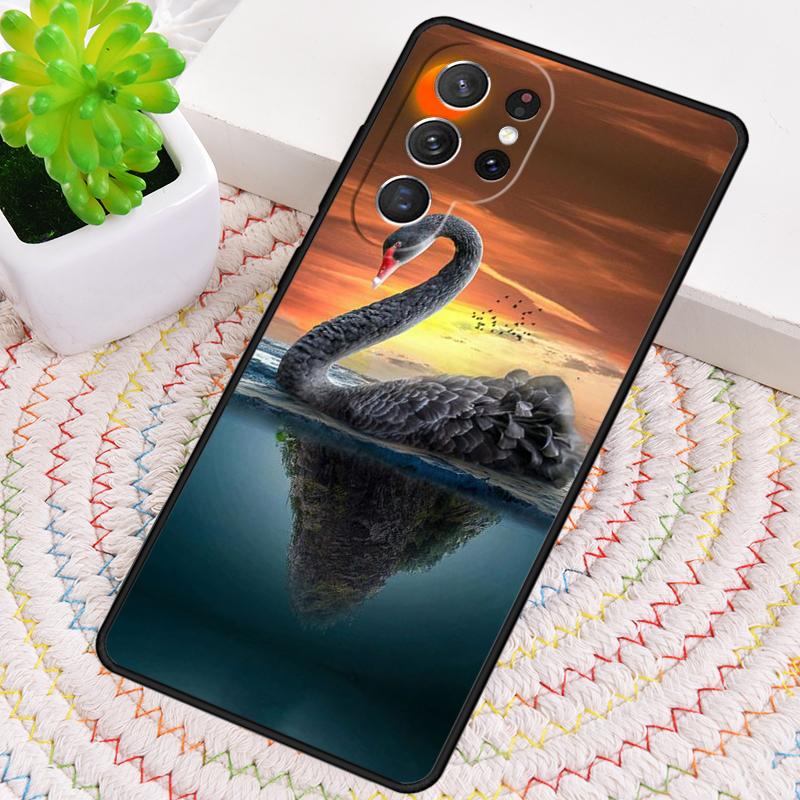 Cute Swan Phone Case for Samsung Galaxy Note 10 Pro S26 Ultra S23 S24 FE S25 S21 S22 PLUS Shockproof Cove