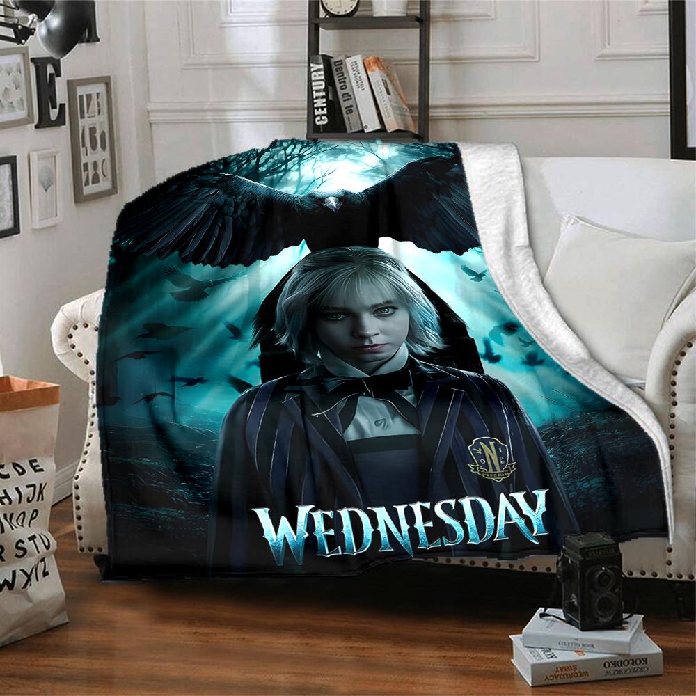 1pc Addams Family Wednesday Enid1 Blanket, Gift, for Men and Women, Soft Blanket, Good for Sofa Bed Couch Travel, Lightweight Flannel Blanket