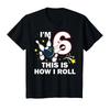 6th Birthday Bowling Im 6 This Is How I Roll T Shirt Vintage Streetwear Comfortable Top For Everyday Wear Slightly