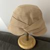 Hat women's autumn and winter new elegant temperament basin hat fashionable face small bucket hat foldable sun hat