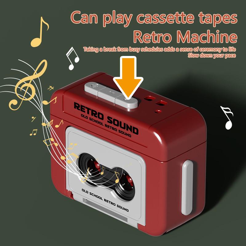 Portable Vintage Cassette Recorder Keychain Can Record And Music Funny Recorder Keyring Bag Pendant Decorations For Couple Gifts