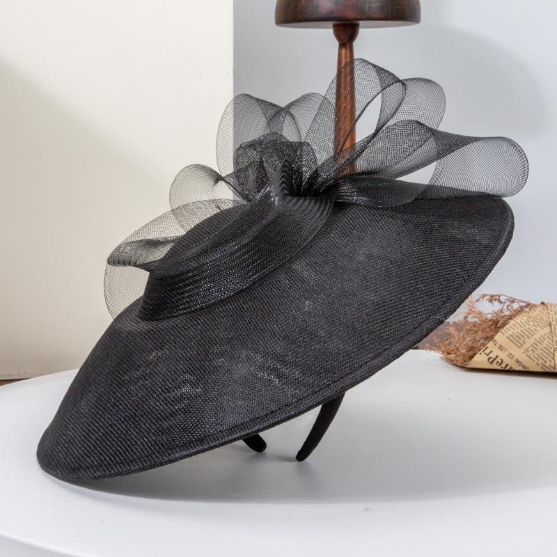 2026 Spring/Summer Wide Brim Retro Bowknot Hat for Women: French Socialite Style