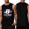 Men Sleeveless Tank Top Racing Graphic Print Muscle Fit Casual Summer Shirt Lightweight Breathable Fabric