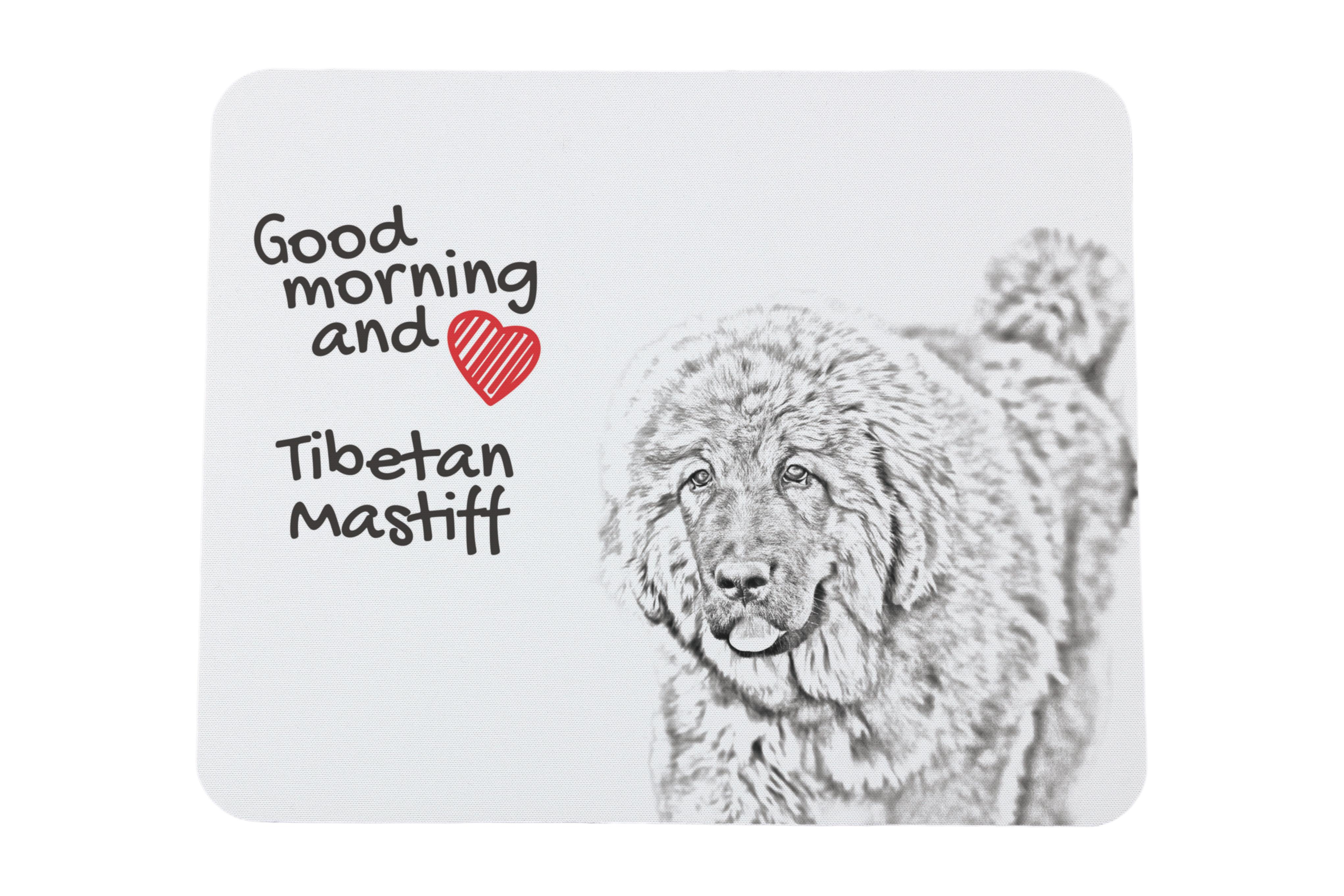 

Tibetan Mastiff, Do khyi - mouse pad with print, personalized dog-themed mouse pad, unique gadget for an office worker by Art-Dog brand білий