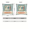 "Vintage Sardines Pillow Cover – Retro Fish Can Label Design With Mediterranean Style For Kitchen, Living Room & Coastal Decor"