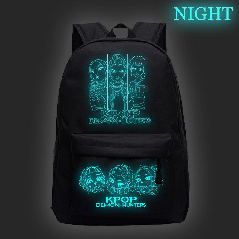 Witch Hunters Peripheral Printed Backpack Lightweight Ridge Protection Primary and Secondary School Students Campus Trend Luminous School Bag