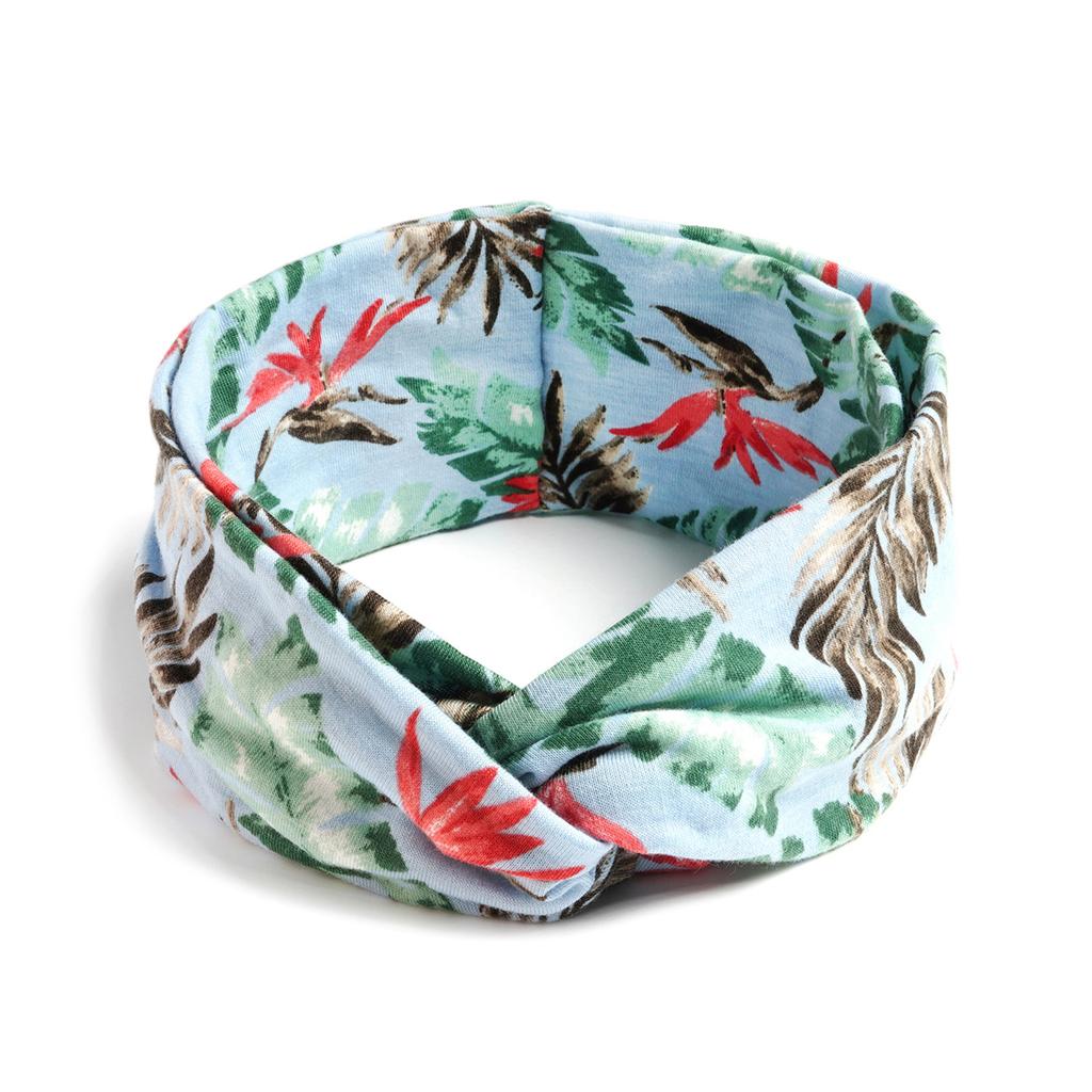 Bohemian Cross Knotted Headband Gypsy Yoga Sports Headband Wide Female Stretch Headband