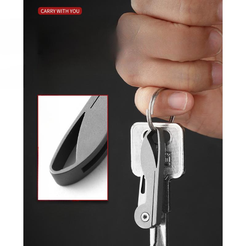 Titanium Alloy Knife Mini Folding Knife Portable Edc Key Chain Portable Knife Pendant Letter Express Knife Folding Knife.