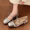Fashion 2025  Style Popular Women's Mary Jane Shoes Fashion Butterfly-knot Shoes Casual Low Heel Dress Street Style Shoes Zapatos Mujer
