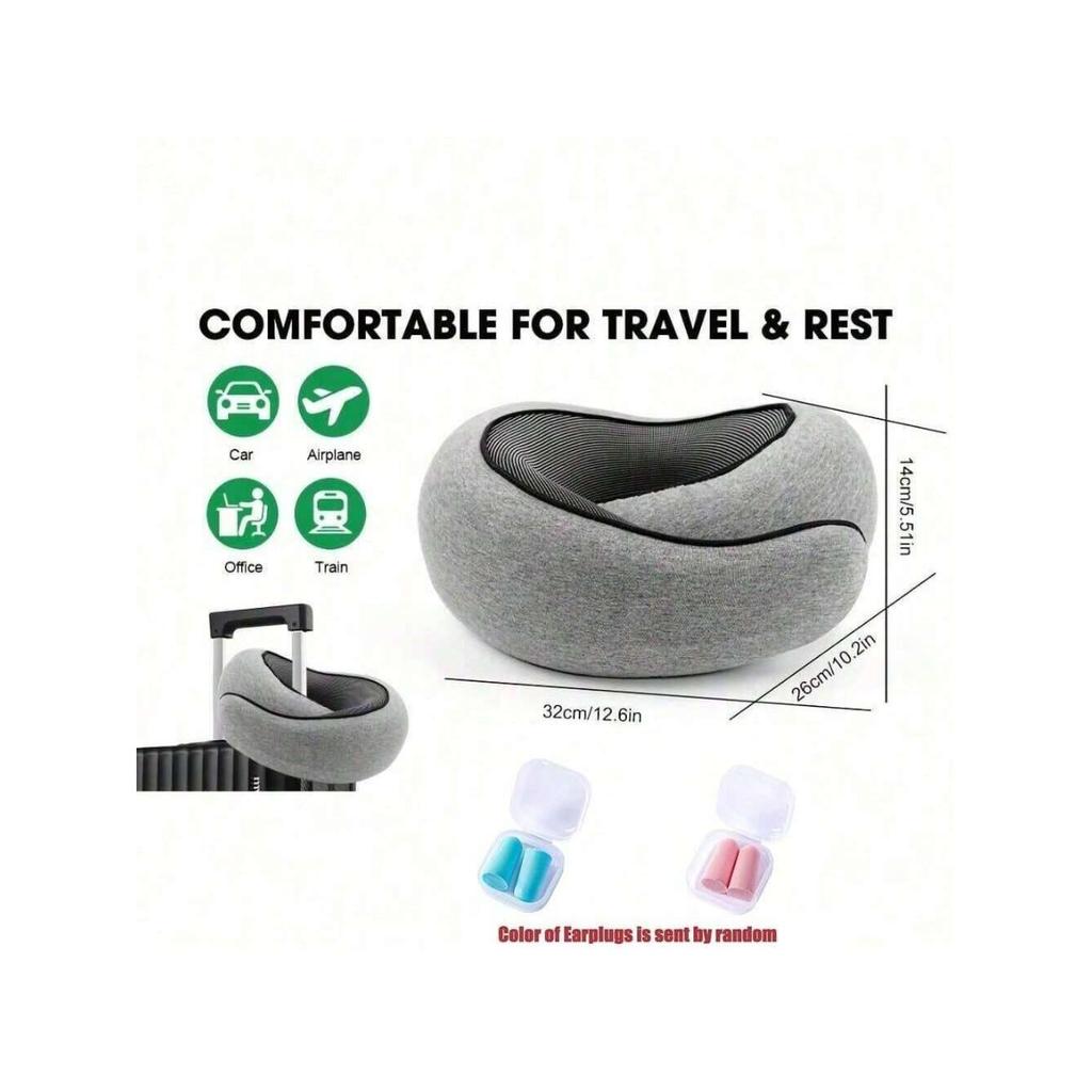 1 Portable U-shaped Neck Pillow, Suitable For Airplanes, Cars, Offices, And Vertical Sleep