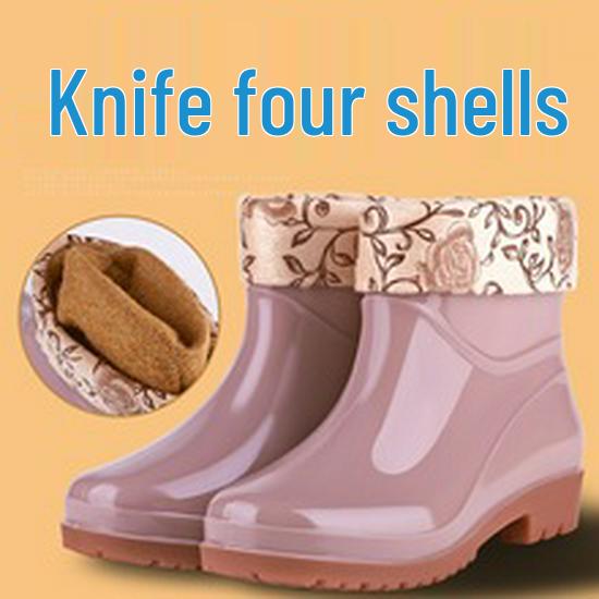 Men's Waterproof High Tube Rain Boots - Non-Slip Rubber Construction Boots