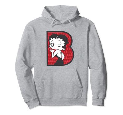 Betty Boop B Zwinkernder Buchstaben Hoodie