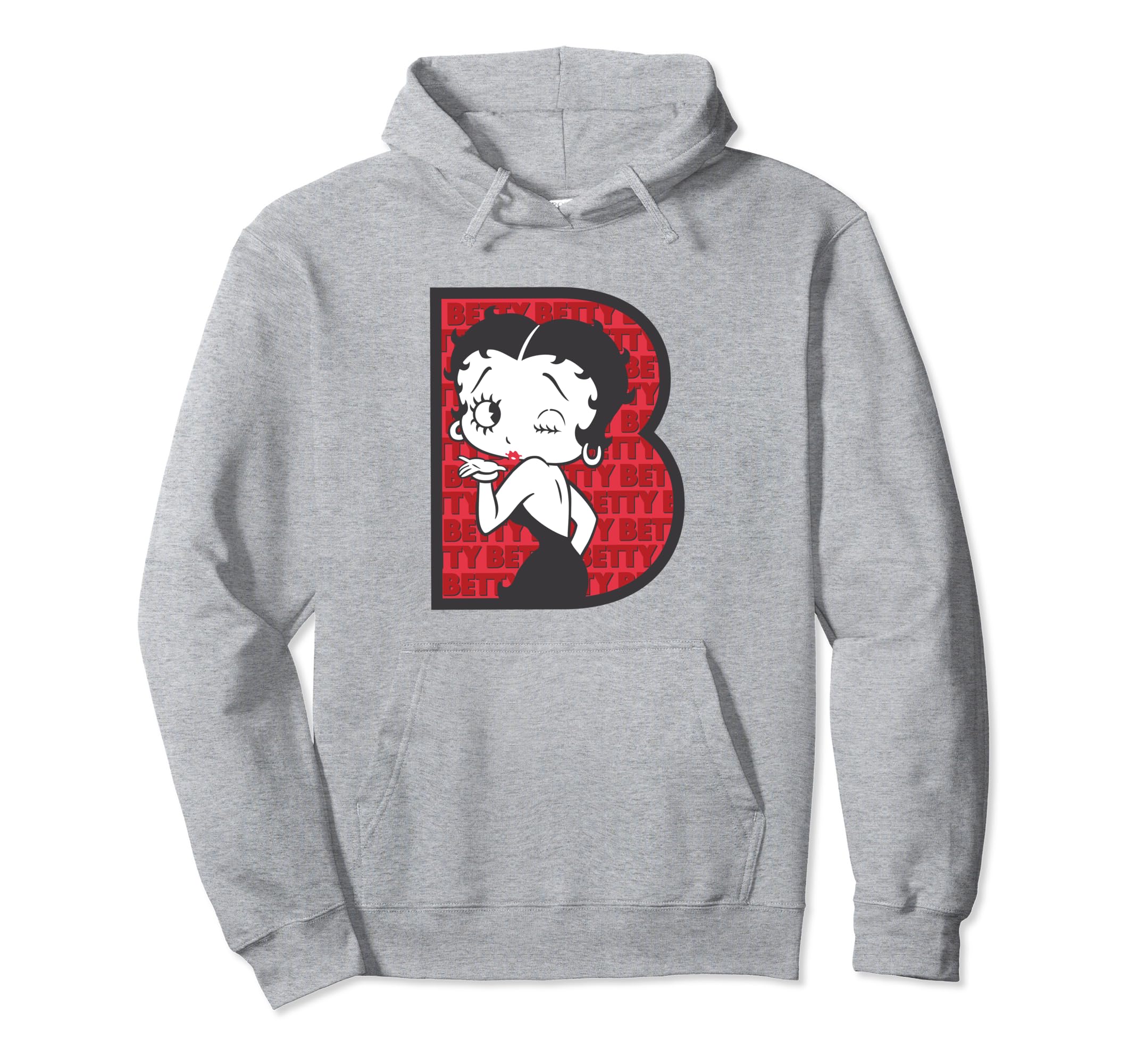 Худи с буквой и подмигивающей Бетти Буп Ч/Б