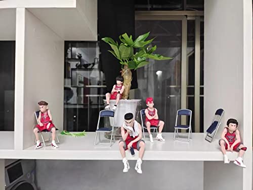 Denyeet Sakuragi Hanamichi, Miyagi Ryota, Mitsui Hisashi, Rukawa Kaede Figure Model Toys Anime Figure Complete Action Figure 5 Pieces 7-8cm Slam Dunk