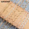 GUFEATHER C38 50cm/lot Multi Style Copper Metal Chain 18K Gold Plated DIY Necklace & Bracelet Jewelry Making Accessories Bag
