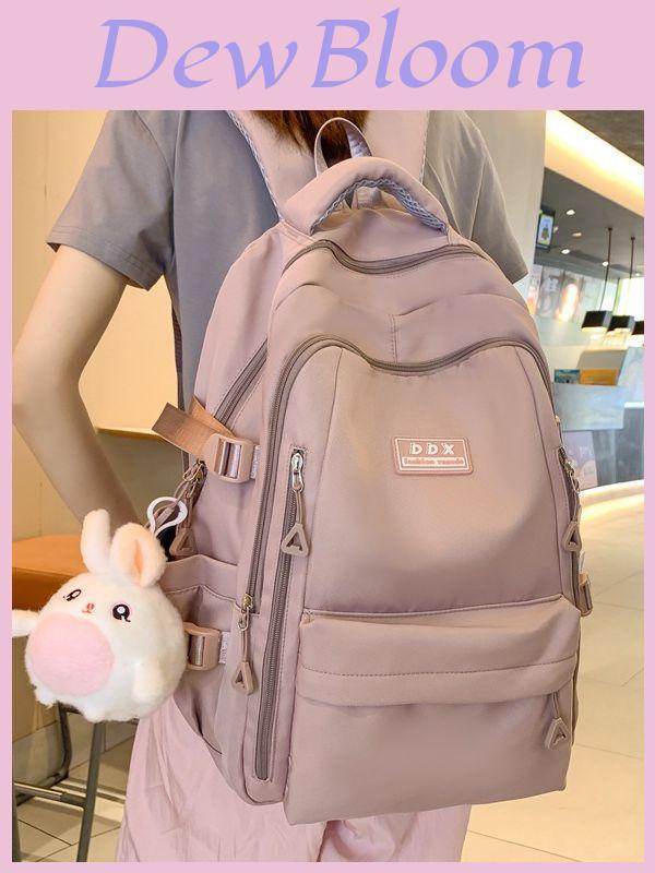 Mädchen College Rucksack Nylon Große Kapazität Mit Mehreren Fächern Für Den Schulgebrauch