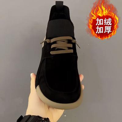2025 Autumn New Small Soft Leather Business Casual One-pedal Comfortable Fashion Versatile Soft-soled Leather Shoes Men's Shoes Velvet