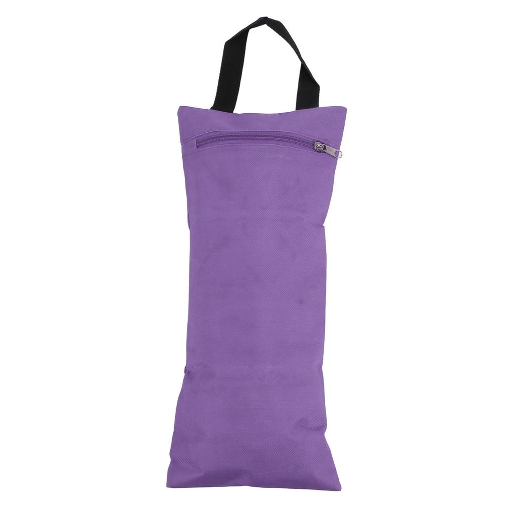 Yoga Sandbag 3 Colors Zippered Design Oxford Cloth Material Rollable Foldable Weighted Fitness Bag for TrainingPurple 41.5x18 Cm
