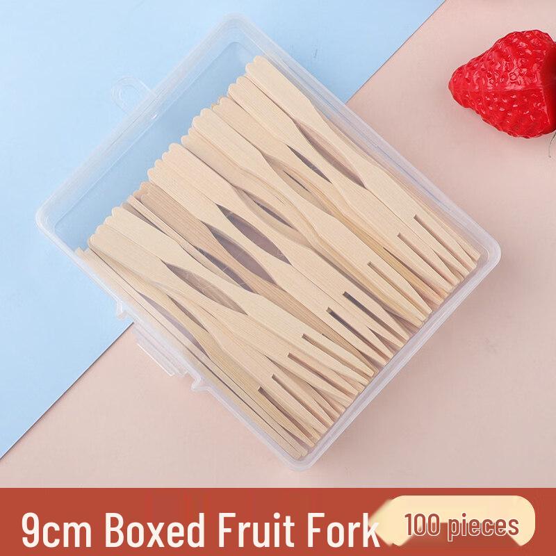 ZISIZ Bamboo Fruit Fork Set