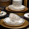 Haoya Jingdezhen Chiński Styl 72-elementowy Zestaw Ceramicznej Zastawy Stołowej