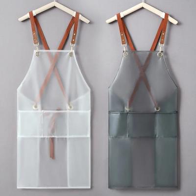 Neue Schürze Wasserdicht Und Öl-proof Strap Modische Koreanische-stil Overalls Haushalt Küche Kochen Frauen TPU Arbeitskleidung