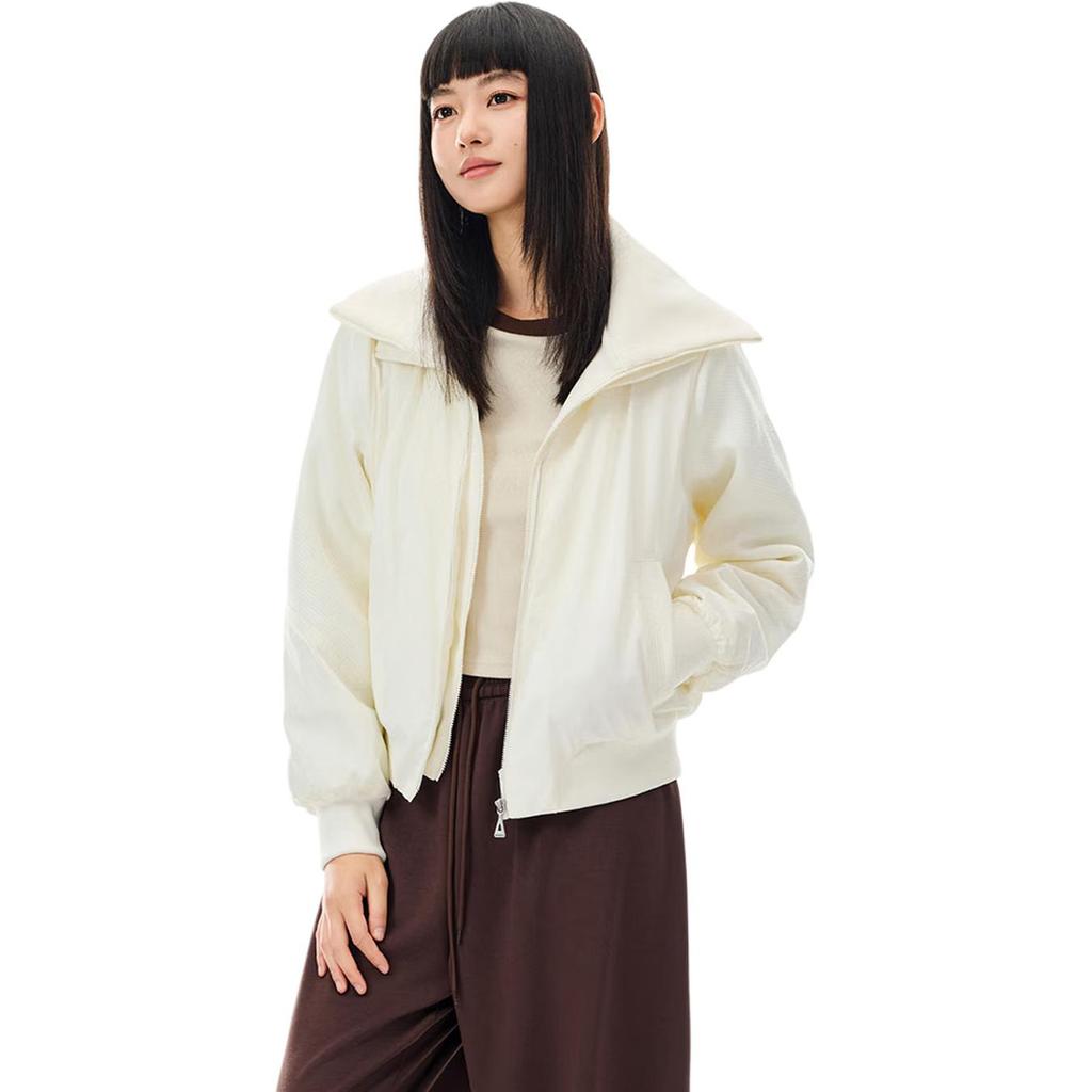 Anta Lifestyle-Serie Einfarbig Lässig Vielseitig Bequem Dick Reißverschluss Jacke Damenjacken 162548603-1