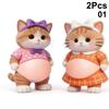 2Pcs Cute Shiba Inu Dog Cat Belly Sticker With A Soft Pink Background Silicone Self-Adhesive Sticker For Phone Car Decoration