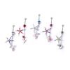 The New Puncture Jewelry Inlaid Diamond Shell Shell ,The Starfish Navel Ring Nail Navel Belly Navel Lip Nail Nail Nail Nails