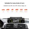 Tire Pressure Monitoring System Wireless Solar Powered with 4 External Sensors, Real-Time LCD Display, 6 Alarm Modes for RV Trailer Truck SUV