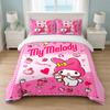 My Melody Bedroom 3Pcs Bedding Set Soft Bed Sheet Pillowcases Home Bedding Decoration