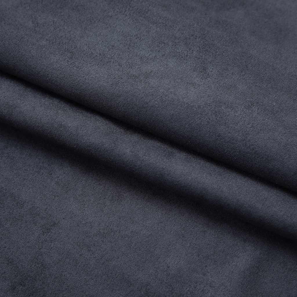 Vidaxl Blackout Curtains with Hooks, 2 Pcs, Anthracite, 140X245 Cm