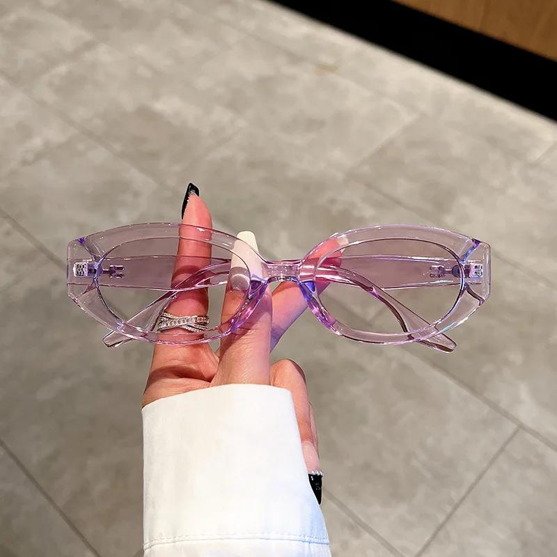 New Oval Sunglasses Women For Men Fashion Vintage Punk Trend Sun Glasses Small Frame Hip Hop Luxury Brand Designer Shades Uv400