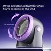 Desktop Wall Mounted Fan High Speed 100 Speed Adjustable Circulating Charging Digital Display Turbine Air Circulation Fan