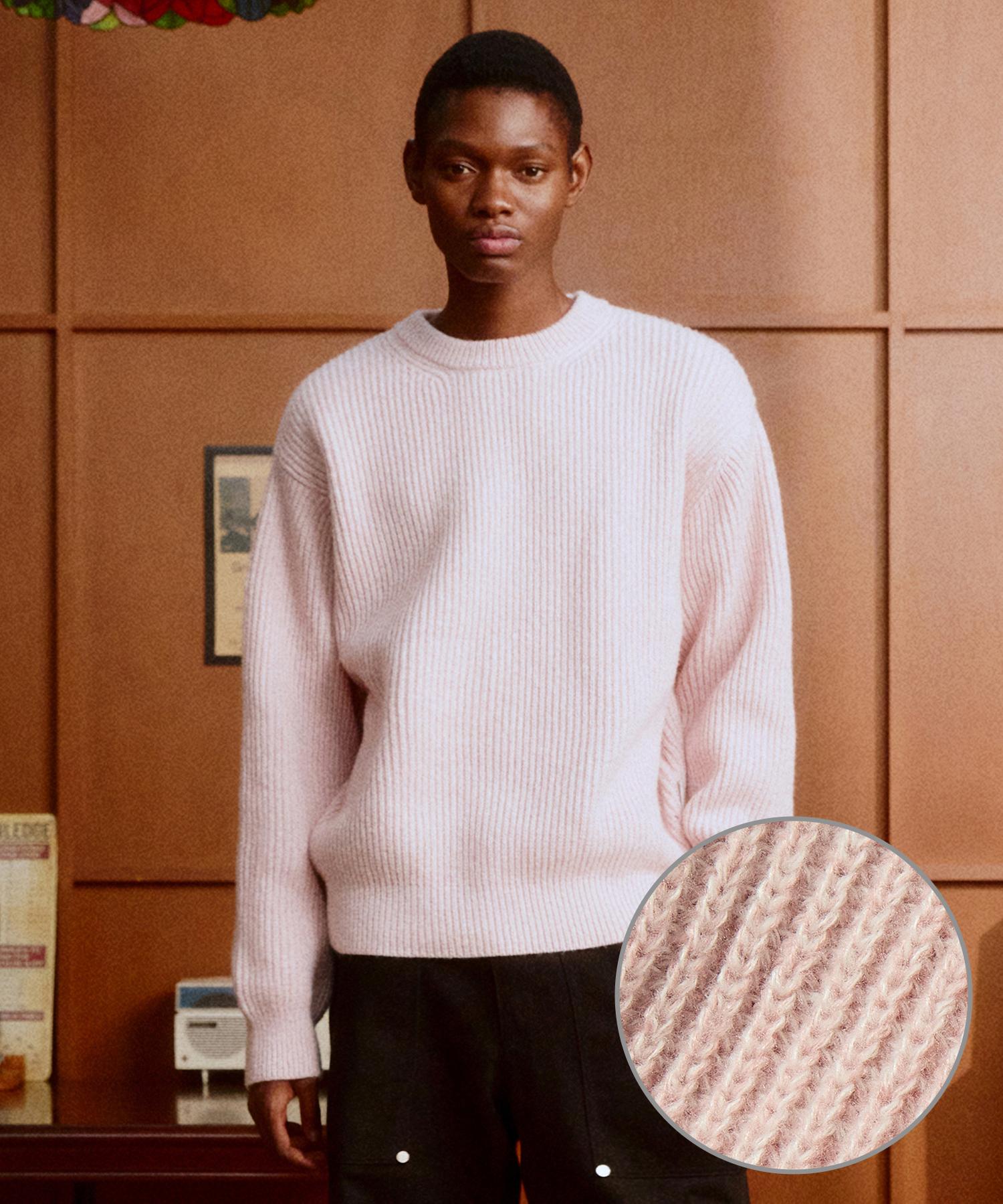 Dirty One Multi-Tweed Sweater (Powder Pink) Powder Pink/0