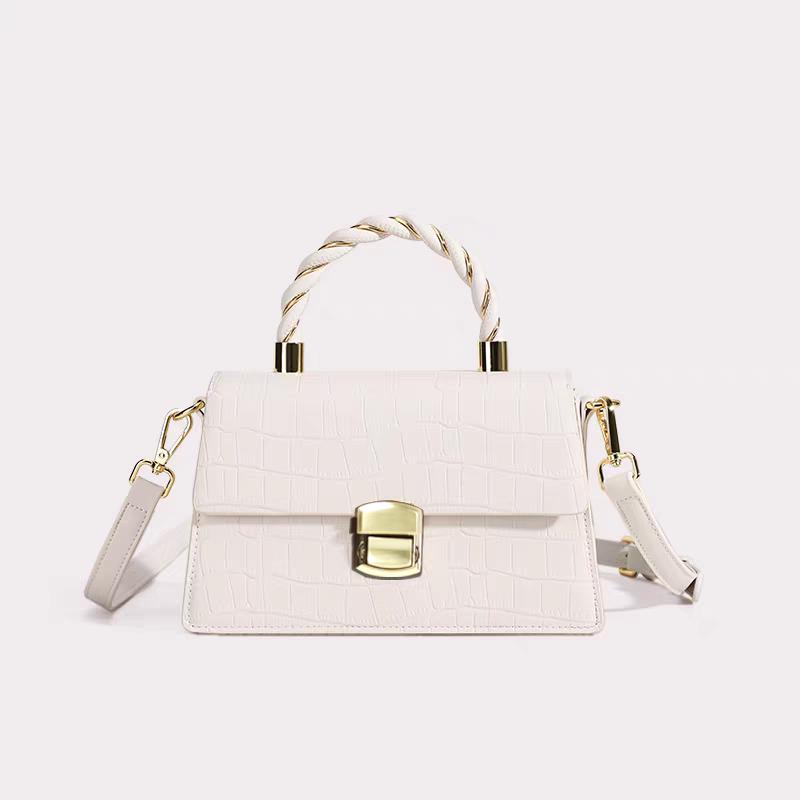 Fengerluoer Μικρή Τσάντα Χειρός με Μοτίβο Κροκοδείλου: Δερματίνη PU, Κλείδωμα Ασφαλείας, Γυναικεία Τσάντα Χιαστί Τετράγωνη για Μετακινήσεις