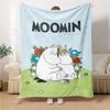 Moomin Temalı Baskılı Battaniye - Kanepe, Yatak, Seyahat ve Dış Mekan Kullanımı İçin Mükemmel | Makinede Yıkanabilir, Rahat ve Dayanıklı.