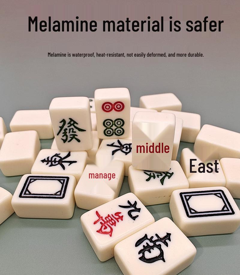 Compact Mahjong Set: Portable 24# Mini Tiles for Dorms, Home, Travel & Camping