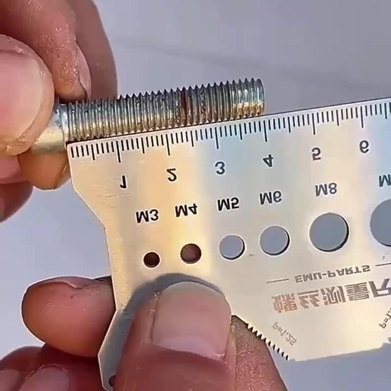 2/5/10Pcs Stainless Steel Bolt Gauge Thread Checker Flat Double-Sided Screw Measuring Device For Pattern Jewelry Watch