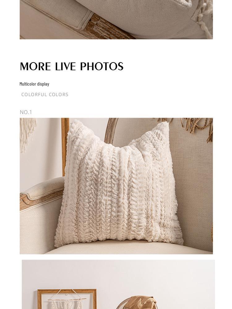 Luxury Minimalist Knitted Tassel Cushion Cover for Home & Hotel
