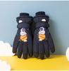 Children's Ski Gloves Winter Fleece Touch Screen Cycling Five Finger Anti Slip and Windproof Gloves  Cute and Warm Gloves for Kids and Students