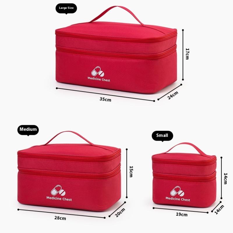 Double Layer Oxford Cloth Travel First Aid Kit Home Classification Storage Drug Sorting Bag with Epidemic Prevention Pouch